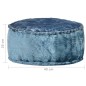 vidaXL Puf redondo de terciopelo azul 40x20 cm