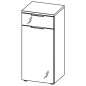 Germania Armario base para baño GW-Pescara blanco y grafito Germania Armario base para baño GW-Pescara blanco y grafito