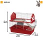 Ferplast Jaula de conejos Barn 80 rojo 78x48x65 cm Ferplast Jaula de conejos Barn 80 rojo 78x48x65 cm