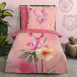 Good Morning Funda de edredón infantil QUEEN 135x200 cm rosa