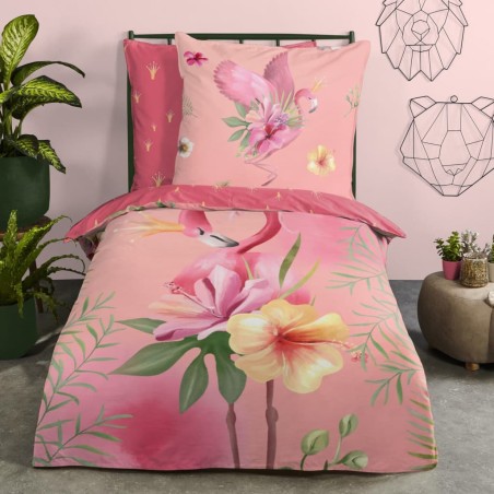 Good Morning Funda de edredón infantil QUEEN 135x200 cm rosa