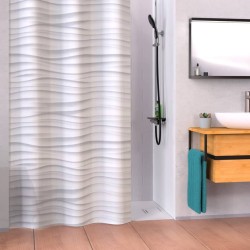EISL Cortina de ducha con ondas blanco 200x180x0,2 cm