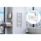 EISL Radiador de baño con temporizador blanco 120x50x15 cm EISL Radiador de baño con temporizador blanco 120x50x15 cm
