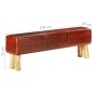 vidaXL Banco potro gimnasio cuero y madera acacia maciza marrón 160 cm vidaXL Banco potro gimnasio cuero y madera acacia maciza marrón 160 cm