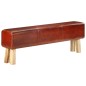 vidaXL Banco potro gimnasio cuero y madera acacia maciza marrón 160 cm vidaXL Banco potro gimnasio cuero y madera acacia maciza marrón 160 cm