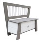 AXI Banco de almacenamiento Corky gris y blanco AXI Banco de almacenamiento Corky gris y blanco