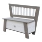 AXI Banco de almacenamiento Corky gris y blanco AXI Banco de almacenamiento Corky gris y blanco