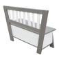 AXI Banco de almacenamiento Corky gris y blanco AXI Banco de almacenamiento Corky gris y blanco