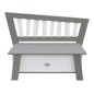 AXI Banco de almacenamiento Corky gris y blanco AXI Banco de almacenamiento Corky gris y blanco