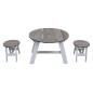AXI Juego de mesa de pícnic para niños 3 pzas gris y blanco AXI Juego de mesa de pícnic para niños 3 pzas gris y blanco