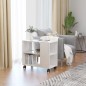 vidaXL Mesa auxiliar madera contrachapada blanco brillante 70x35x55 cm vidaXL Mesa auxiliar madera contrachapada blanco brillante 70x35x55 cm