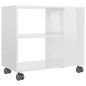 vidaXL Mesa auxiliar madera contrachapada blanco brillante 70x35x55 cm vidaXL Mesa auxiliar madera contrachapada blanco brillante 70x35x55 cm