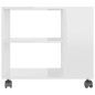 vidaXL Mesa auxiliar madera contrachapada blanco brillante 70x35x55 cm vidaXL Mesa auxiliar madera contrachapada blanco brillante 70x35x55 cm