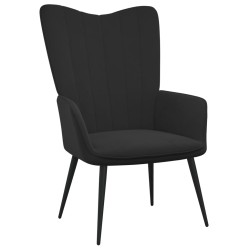 vidaXL Silla de relajación de terciopelo negro
