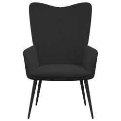 vidaXL Silla de relajación de terciopelo negro