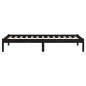 vidaXL Estructura de cama madera maciza individual negra 75x190 cm