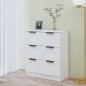 vidaXL Aparador de madera contrachapada blanco brillante 60x30x70 cm vidaXL Aparador de madera contrachapada blanco brillante 60x30x70 cm