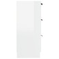 vidaXL Aparador de madera contrachapada blanco brillante 60x30x70 cm vidaXL Aparador de madera contrachapada blanco brillante 60x30x70 cm