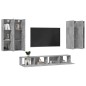 vidaXL Set de muebles de TV 6 pzas madera contrachapada gris hormigón vidaXL Set de muebles de TV 6 pzas madera contrachapada gris hormigón