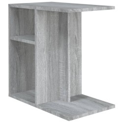 vidaXL Mesa auxiliar de madera contrachapada gris Sonoma 50x30x50 cm
