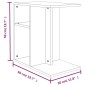 vidaXL Mesa auxiliar de madera contrachapada gris Sonoma 50x30x50 cm vidaXL Mesa auxiliar de madera contrachapada gris Sonoma 50x30x50 cm
