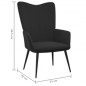 vidaXL Silla de relajación de terciopelo negro vidaXL Silla de relajación de terciopelo negro