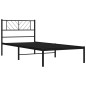 vidaXL Estructura de cama con cabecero metal negro 107x203 cm vidaXL Estructura de cama con cabecero metal negro 107x203 cm