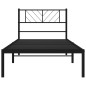 vidaXL Estructura de cama con cabecero metal negro 107x203 cm vidaXL Estructura de cama con cabecero metal negro 107x203 cm