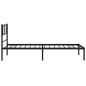 vidaXL Estructura de cama con cabecero metal negro 107x203 cm vidaXL Estructura de cama con cabecero metal negro 107x203 cm