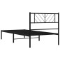 vidaXL Estructura de cama con cabecero metal negro 107x203 cm vidaXL Estructura de cama con cabecero metal negro 107x203 cm