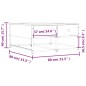 vidaXL Mesa de centro madera de ingeniería roble ahumado 80x80x40 cm vidaXL Mesa de centro madera de ingeniería roble ahumado 80x80x40 cm