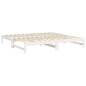 vidaXL Sofá cama extraíble madera maciza de pino blanco 2x(80x200) cm vidaXL Sofá cama extraíble madera maciza de pino blanco 2x(80x200) cm