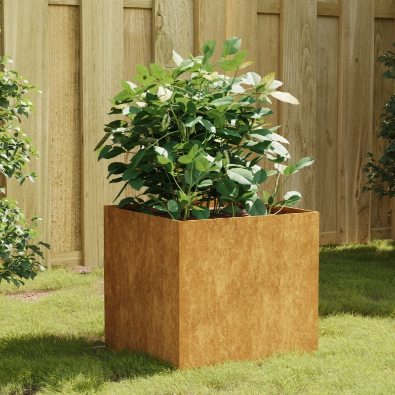 vidaXL Maceta de acero corten 40x41x40 cm