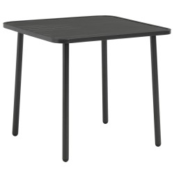 vidaXL Mesa y sillas bistró de jardín 3 piezas acero gris oscuro