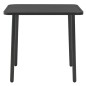 vidaXL Mesa y sillas bistró de jardín 3 piezas acero gris oscuro vidaXL Mesa y sillas bistró de jardín 3 piezas acero gris oscuro