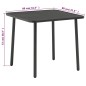 vidaXL Mesa y sillas bistró de jardín 3 piezas acero gris oscuro vidaXL Mesa y sillas bistró de jardín 3 piezas acero gris oscuro