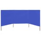 vidaXL Paravientos de playa de 3 paneles tela azul celeste 400x80 cm
