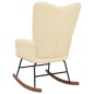 vidaXL Silla mecedora de terciopelo blanco crema vidaXL Silla mecedora de terciopelo blanco crema