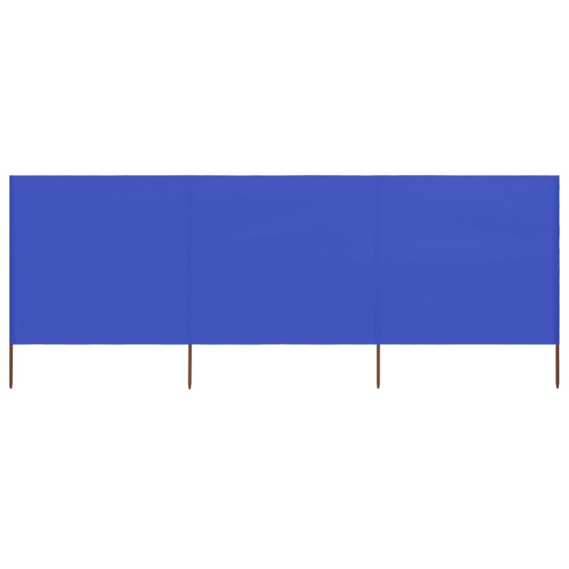 vidaXL Paravientos de playa de 3 paneles tela azul celeste 400x120 cm vidaXL Paravientos de playa de 3 paneles tela azul celeste 400x120 cm