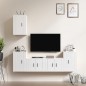 vidaXL Set de muebles de TV 5 pzas madera contrachapada blanco brillo vidaXL Set de muebles de TV 5 pzas madera contrachapada blanco brillo
