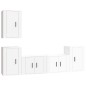 vidaXL Set de muebles de TV 5 pzas madera contrachapada blanco brillo vidaXL Set de muebles de TV 5 pzas madera contrachapada blanco brillo
