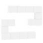 vidaXL Mueble de pared para TV madera contrachapada blanco brillante
