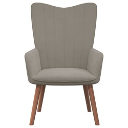 vidaXL Sillón de relax de terciopelo gris claro
