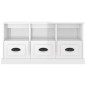 vidaXL Mueble de TV madera contrachapada blanco brillo 100x35x50 cm vidaXL Mueble de TV madera contrachapada blanco brillo 100x35x50 cm