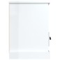 vidaXL Mueble de TV madera contrachapada blanco brillo 100x35x50 cm vidaXL Mueble de TV madera contrachapada blanco brillo 100x35x50 cm