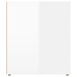 vidaXL Mueble de TV madera contrachapada blanco brillo 100x35x40 cm