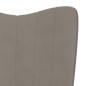vidaXL Sillón de relax de terciopelo gris claro