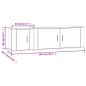 vidaXL Set de muebles de TV 2 pzas madera contrachapada blanco brillo
