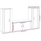 vidaXL Set de muebles de TV 3 pzas madera contrachapada blanco brillo
