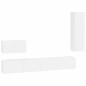 vidaXL Set de muebles de TV 4 pzas madera contrachapada blanco brillo